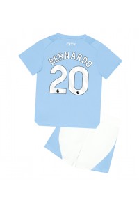 Fotbalové Dres Manchester City Bernardo Silva #20 Dětské Domácí Oblečení 2023-24 Krátký Rukáv (+ trenýrky)